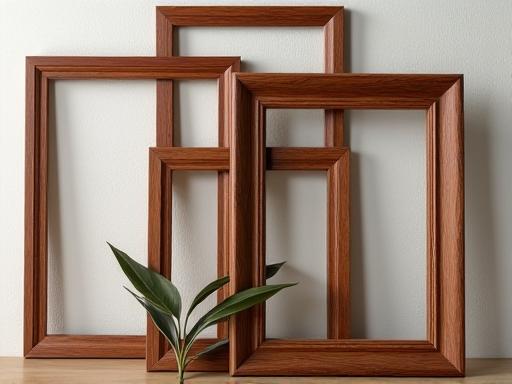 Cornici Artigianali Eco Tela, con legno riciclato e design ispirato a foglie della foresta